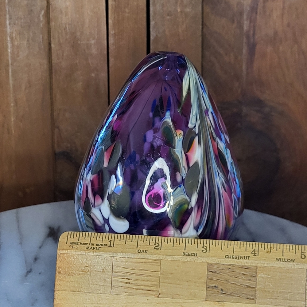 Purple Glass Art Lamp - Picture 6 of 17